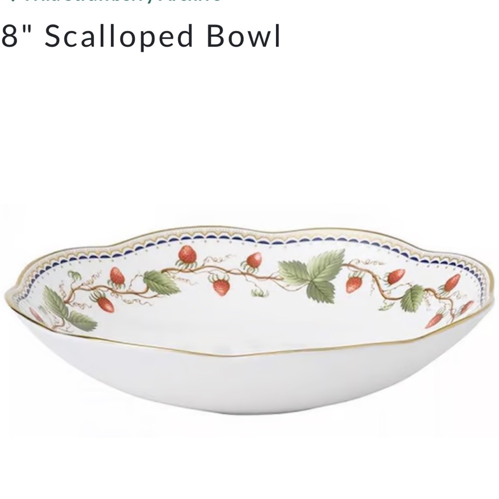 New Wedgwood Wild Strawberry archive bowl 8.7